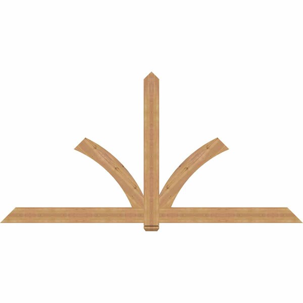 Ekena Millwork Redmond Timber Gable Bracket, Western Red Cedar, 108"W x 54"H x 1 1/2"D x 5 1/2"F, 12/12 Pitch GBW108X54X0206RED00SWR - main